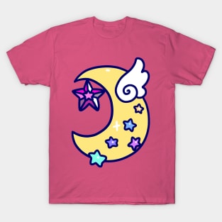 Winged Crescent Moon T-Shirt